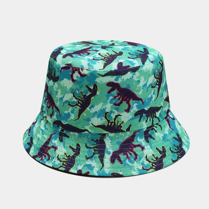 Wholesale Cotton Cartoon Dinosaur Pattern Bucket Hat